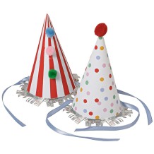 meri meri spots & stripes hats (8 st)